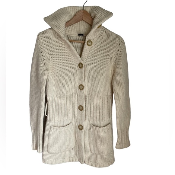 Gap Wool & Agora Blend Chunky Knit Minimalist Open Front Cardigan Size: M - Picture 10 of 10